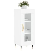 VidaXL Dressoir 34,5x34x90 cm bewerkt hout hoogglans wit