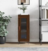 VidaXL Dressoir 34,5x34x90 cm bewerkt hout bruineikenkleurig