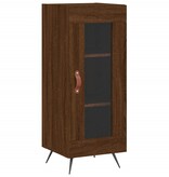 VidaXL Dressoir 34,5x34x90 cm bewerkt hout bruineikenkleurig