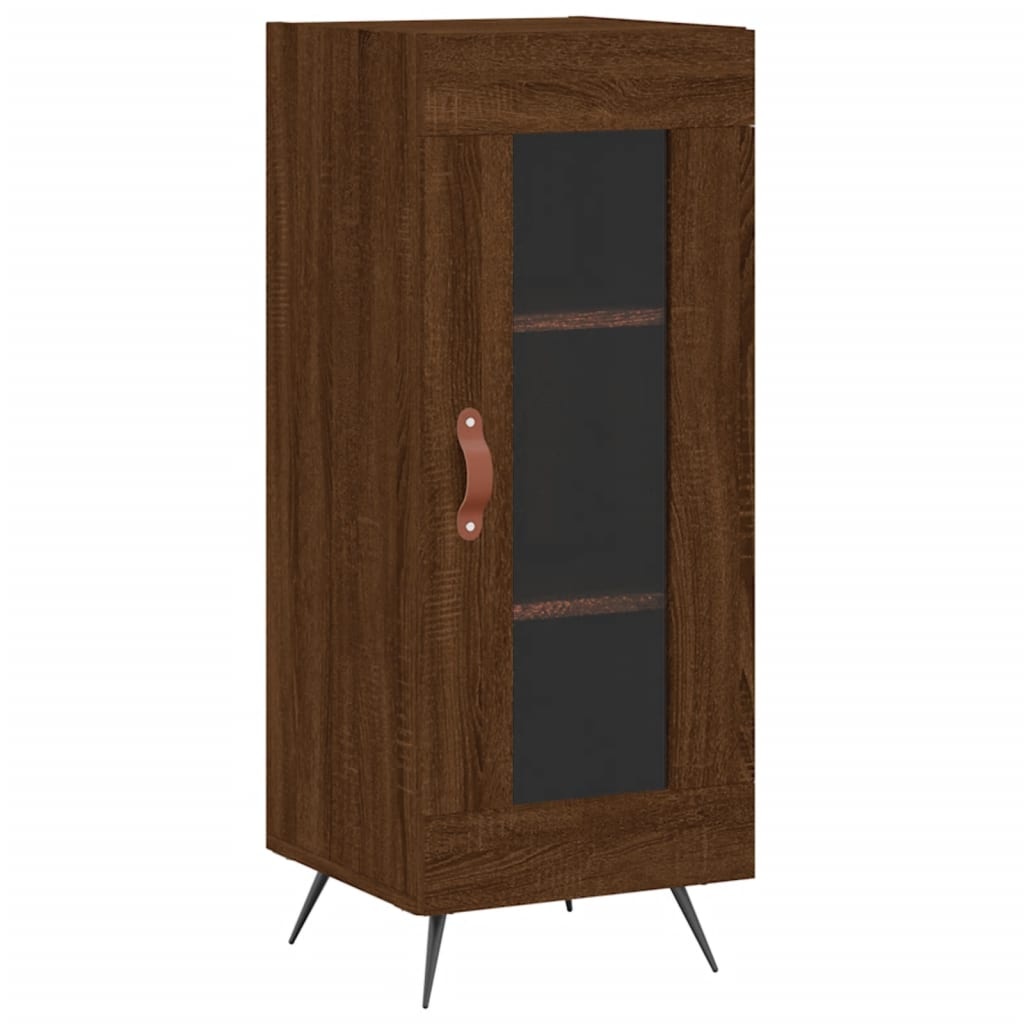 VidaXL Dressoir 34,5x34x90 cm bewerkt hout bruineikenkleurig