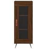 VidaXL Dressoir 34,5x34x90 cm bewerkt hout bruineikenkleurig