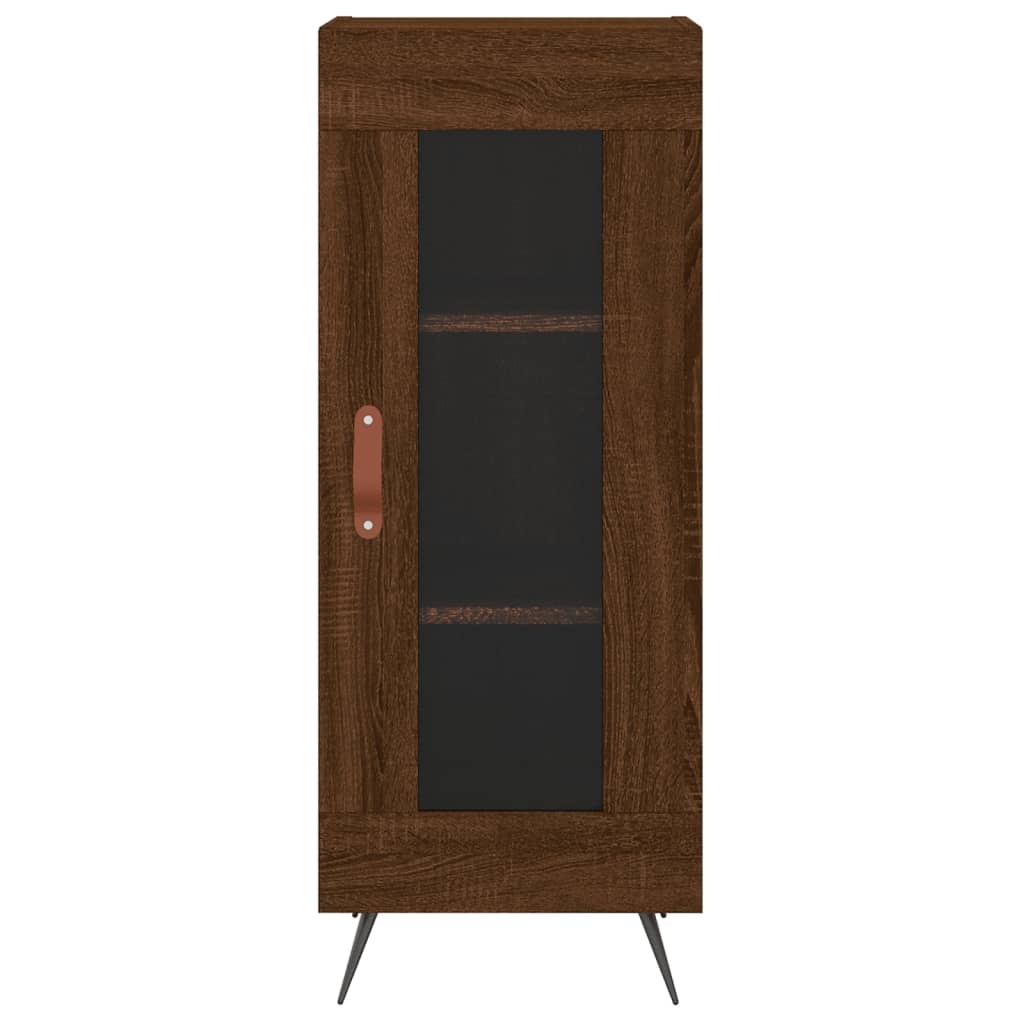 VidaXL Dressoir 34,5x34x90 cm bewerkt hout bruineikenkleurig