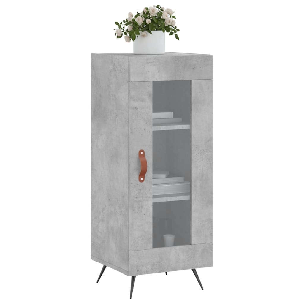 VidaXL Dressoir 34,5x34x90 cm bewerkt hout betongrijs