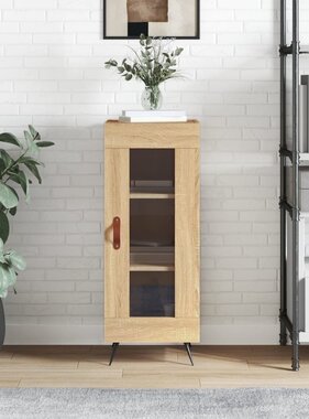VidaXL Dressoir 34,5x34x90 cm bewerkt hout sonoma eiken