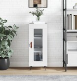 VidaXL Dressoir 34,5x34x90 cm bewerkt hout hoogglans wit