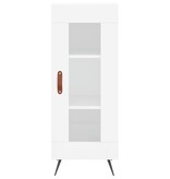 VidaXL Dressoir 34,5x34x90 cm bewerkt hout hoogglans wit