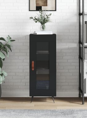 VidaXL Dressoir 34,5x34x90 cm bewerkt hout zwart