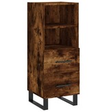 VidaXL Dressoir 34,5x34x90 cm bewerkt hout gerookt eiken