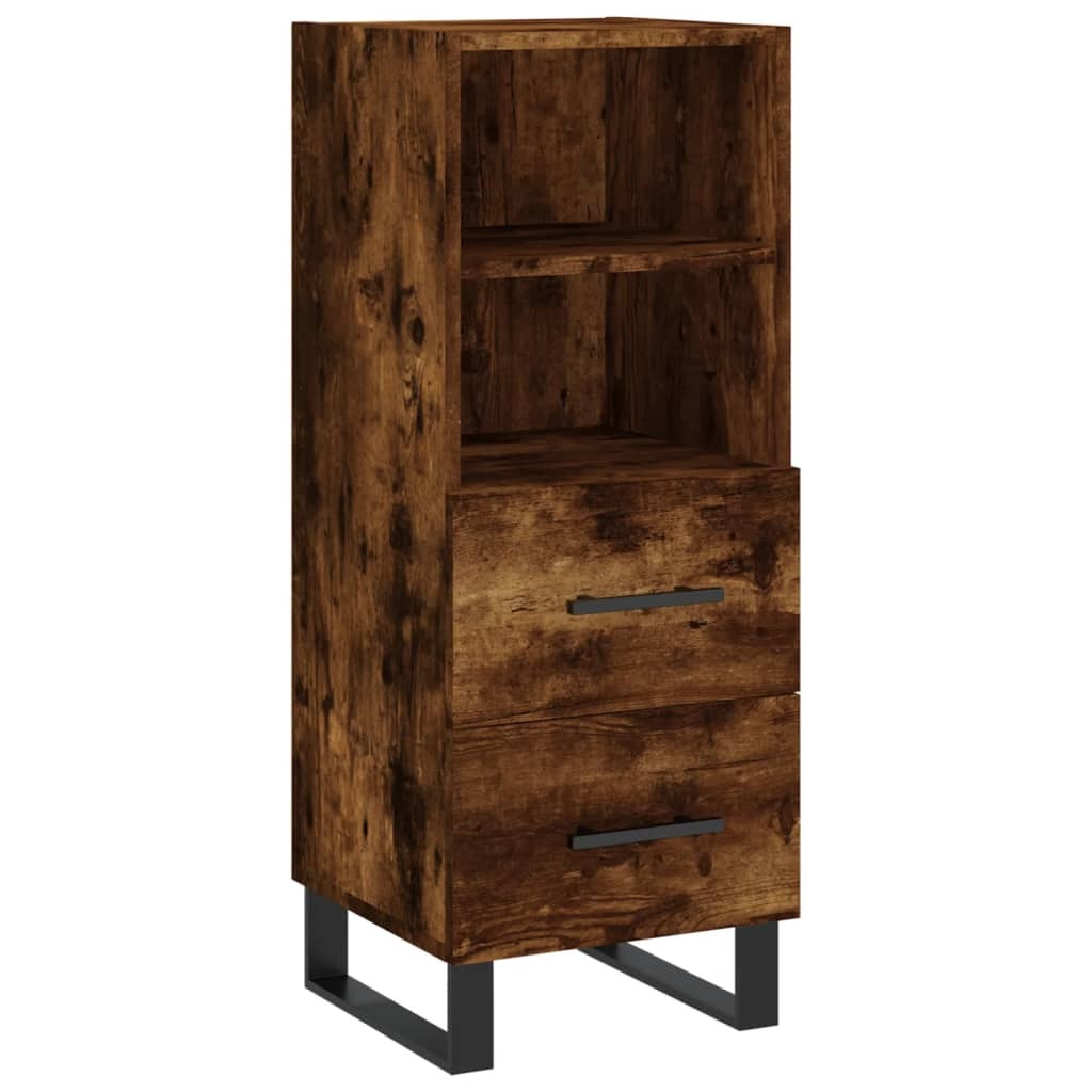 VidaXL Dressoir 34,5x34x90 cm bewerkt hout gerookt eiken