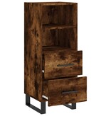 VidaXL Dressoir 34,5x34x90 cm bewerkt hout gerookt eiken