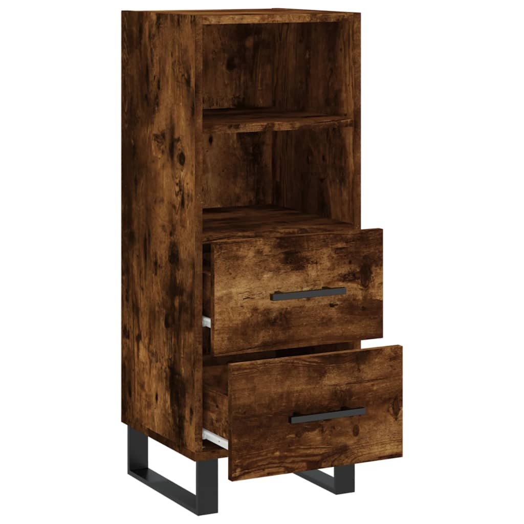 VidaXL Dressoir 34,5x34x90 cm bewerkt hout gerookt eiken