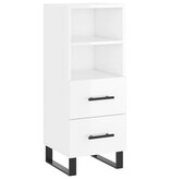 VidaXL Dressoir 34,5x34x90 cm bewerkt hout hoogglans wit