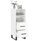 VidaXL Dressoir 34,5x34x90 cm bewerkt hout hoogglans wit