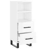 VidaXL Dressoir 34,5x34x90 cm bewerkt hout hoogglans wit