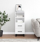 VidaXL Dressoir 34,5x34x90 cm bewerkt hout wit