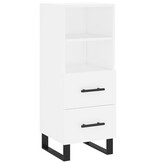 VidaXL Dressoir 34,5x34x90 cm bewerkt hout wit