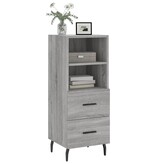 VidaXL Dressoir 34,5x34x90 cm bewerkt hout grijs sonoma eikenkleurig