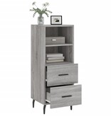 VidaXL Dressoir 34,5x34x90 cm bewerkt hout grijs sonoma eikenkleurig