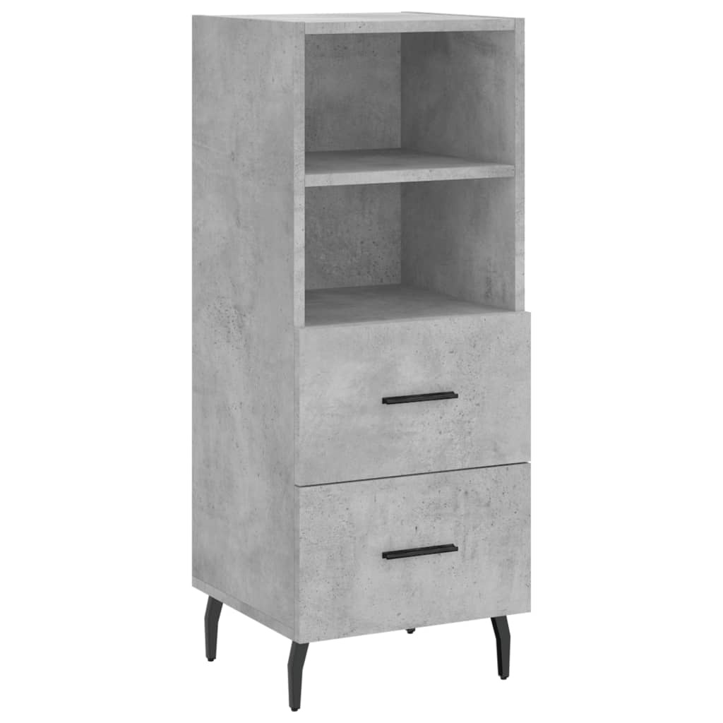 VidaXL Dressoir 34,5x34x90 cm bewerkt hout betongrijs