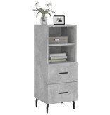 VidaXL Dressoir 34,5x34x90 cm bewerkt hout betongrijs