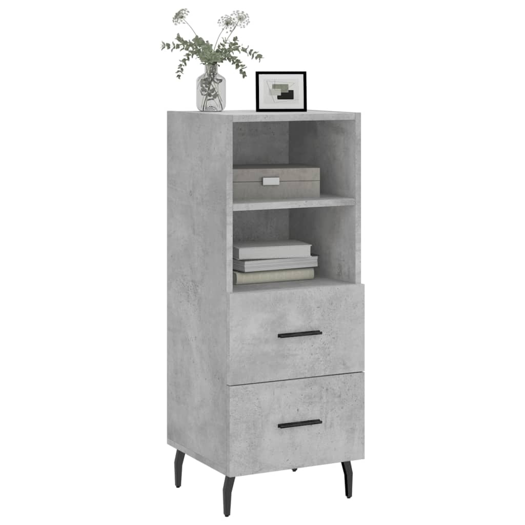 VidaXL Dressoir 34,5x34x90 cm bewerkt hout betongrijs