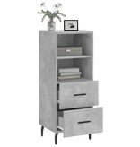 VidaXL Dressoir 34,5x34x90 cm bewerkt hout betongrijs