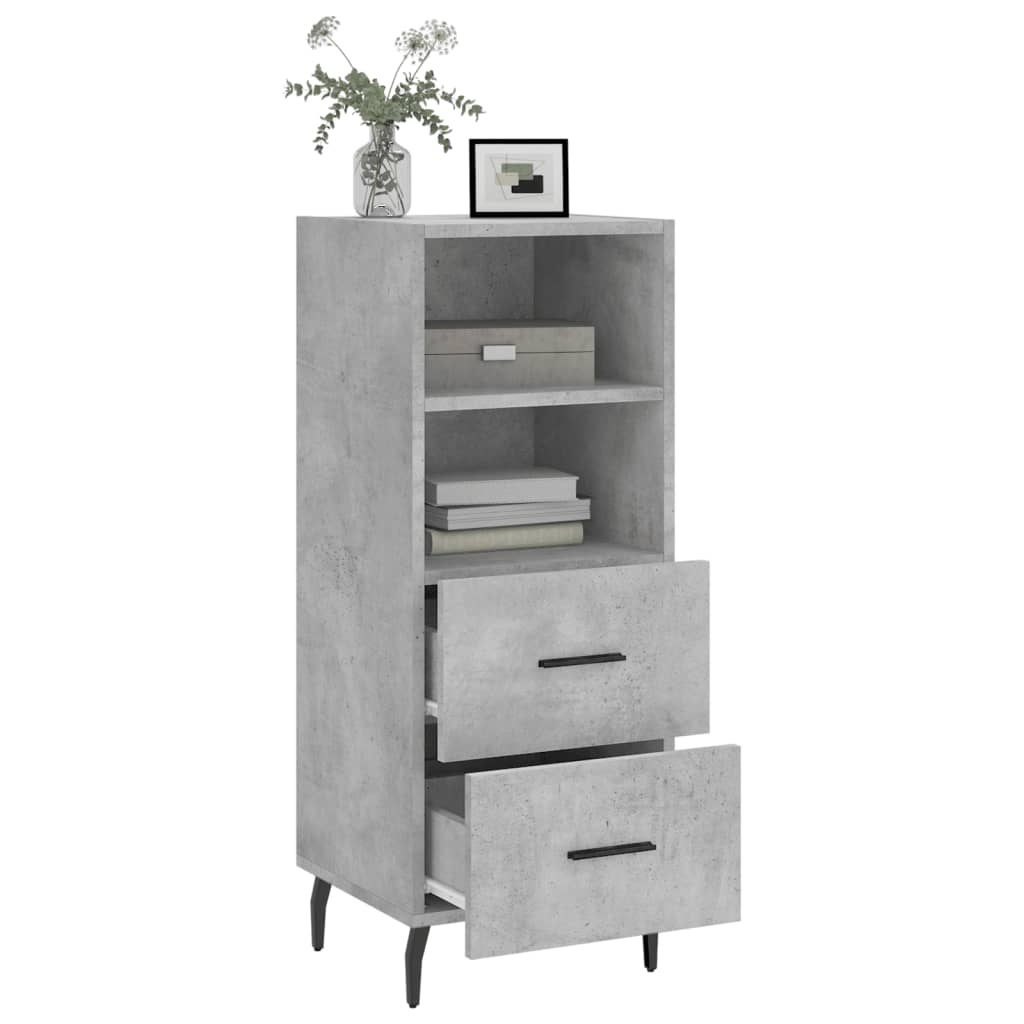 VidaXL Dressoir 34,5x34x90 cm bewerkt hout betongrijs