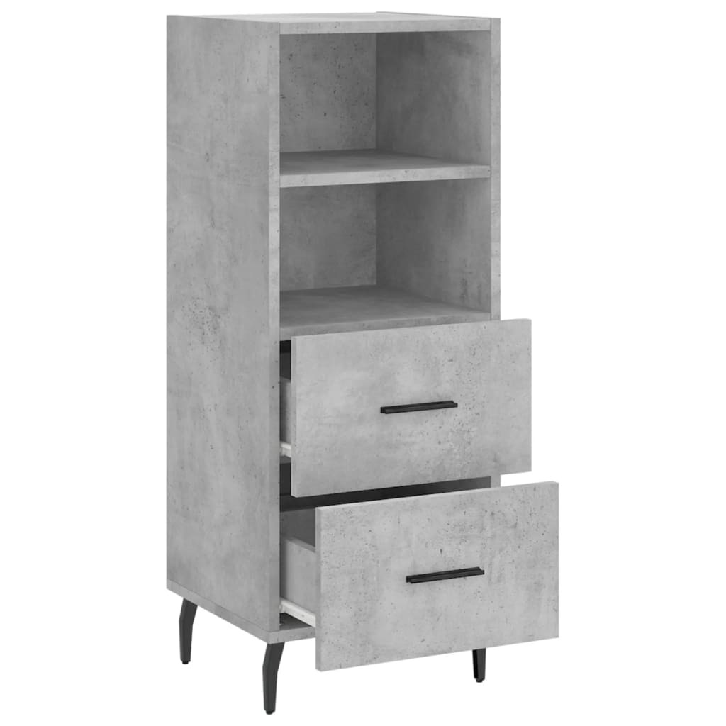 VidaXL Dressoir 34,5x34x90 cm bewerkt hout betongrijs