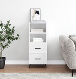 VidaXL Dressoir 34,5x34x90 cm bewerkt hout hoogglans wit