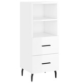 VidaXL Dressoir 34,5x34x90 cm bewerkt hout hoogglans wit