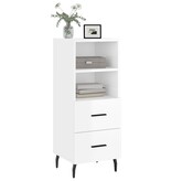VidaXL Dressoir 34,5x34x90 cm bewerkt hout hoogglans wit