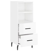 VidaXL Dressoir 34,5x34x90 cm bewerkt hout hoogglans wit