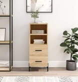 VidaXL Dressoir 34,5x34x90 cm bewerkt hout sonoma eiken