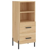VidaXL Dressoir 34,5x34x90 cm bewerkt hout sonoma eiken