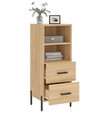 VidaXL Dressoir 34,5x34x90 cm bewerkt hout sonoma eiken