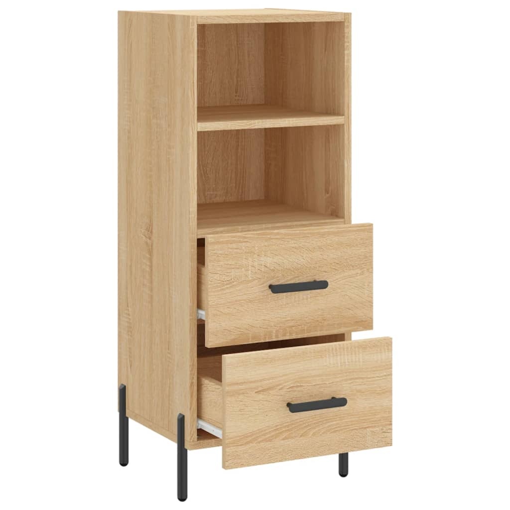 VidaXL Dressoir 34,5x34x90 cm bewerkt hout sonoma eiken