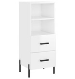 VidaXL Dressoir 34,5x34x90 cm bewerkt hout hoogglans wit