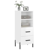 VidaXL Dressoir 34,5x34x90 cm bewerkt hout hoogglans wit