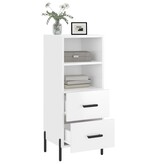 VidaXL Dressoir 34,5x34x90 cm bewerkt hout hoogglans wit
