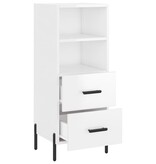 VidaXL Dressoir 34,5x34x90 cm bewerkt hout hoogglans wit