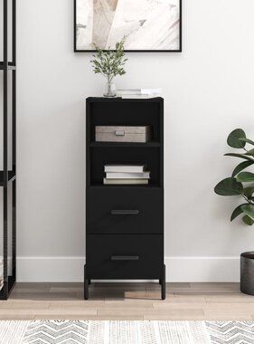 VidaXL Dressoir 34,5x34x90 cm bewerkt hout zwart