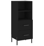 VidaXL Dressoir 34,5x34x90 cm bewerkt hout zwart