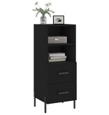 VidaXL Dressoir 34,5x34x90 cm bewerkt hout zwart