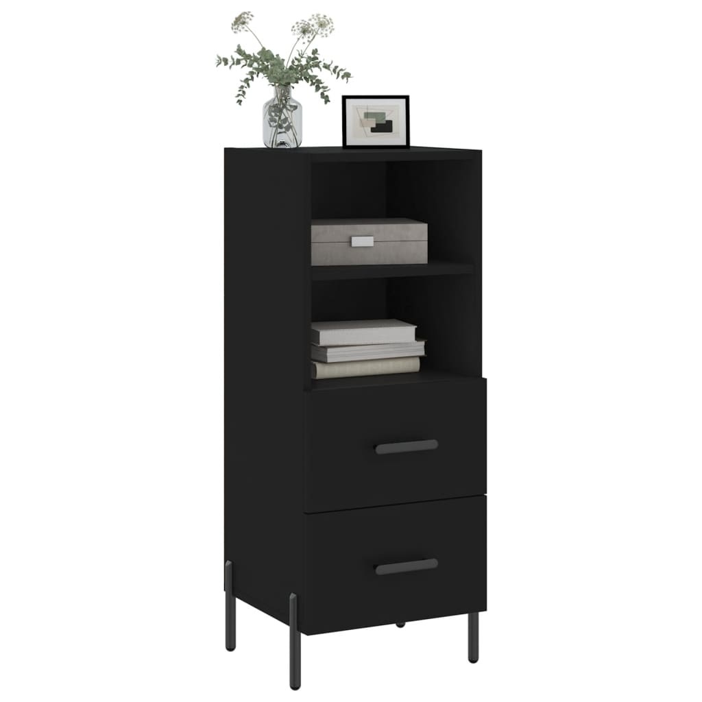 VidaXL Dressoir 34,5x34x90 cm bewerkt hout zwart