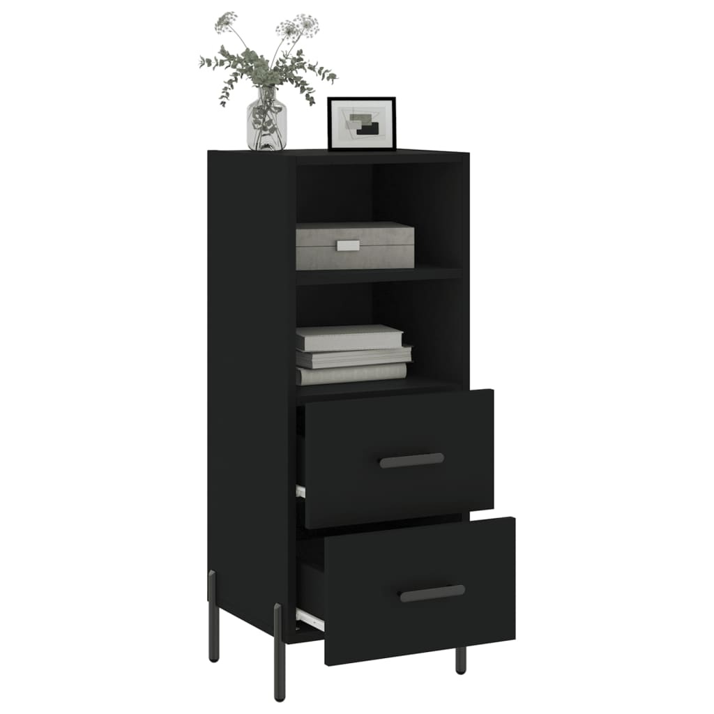 VidaXL Dressoir 34,5x34x90 cm bewerkt hout zwart