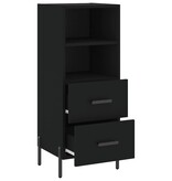VidaXL Dressoir 34,5x34x90 cm bewerkt hout zwart