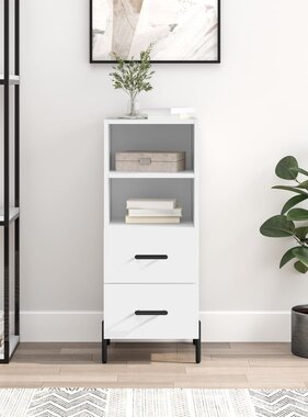 VidaXL Dressoir 34,5x34x90 cm bewerkt hout wit