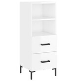 VidaXL Dressoir 34,5x34x90 cm bewerkt hout hoogglans wit