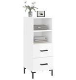 VidaXL Dressoir 34,5x34x90 cm bewerkt hout hoogglans wit