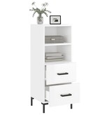 VidaXL Dressoir 34,5x34x90 cm bewerkt hout hoogglans wit